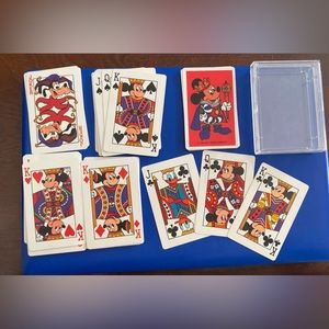Vintage Disney playing cards complete in like new shape with its case